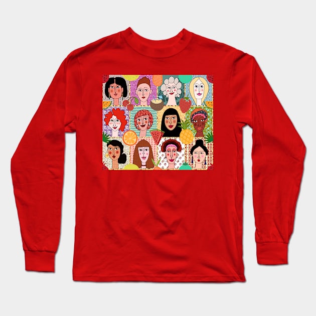 Women's Colors Long Sleeve T-Shirt by BessoChicca